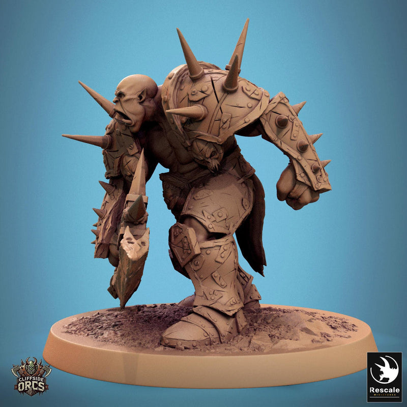 Orc Fighter Barbarian Battle Axe, Half-Orc | Scales: 28mm,32mm ,,54mm,75mm,100mm  Megaboss | Dungeons & Dragons 5e |Pathfinder - Only-Games