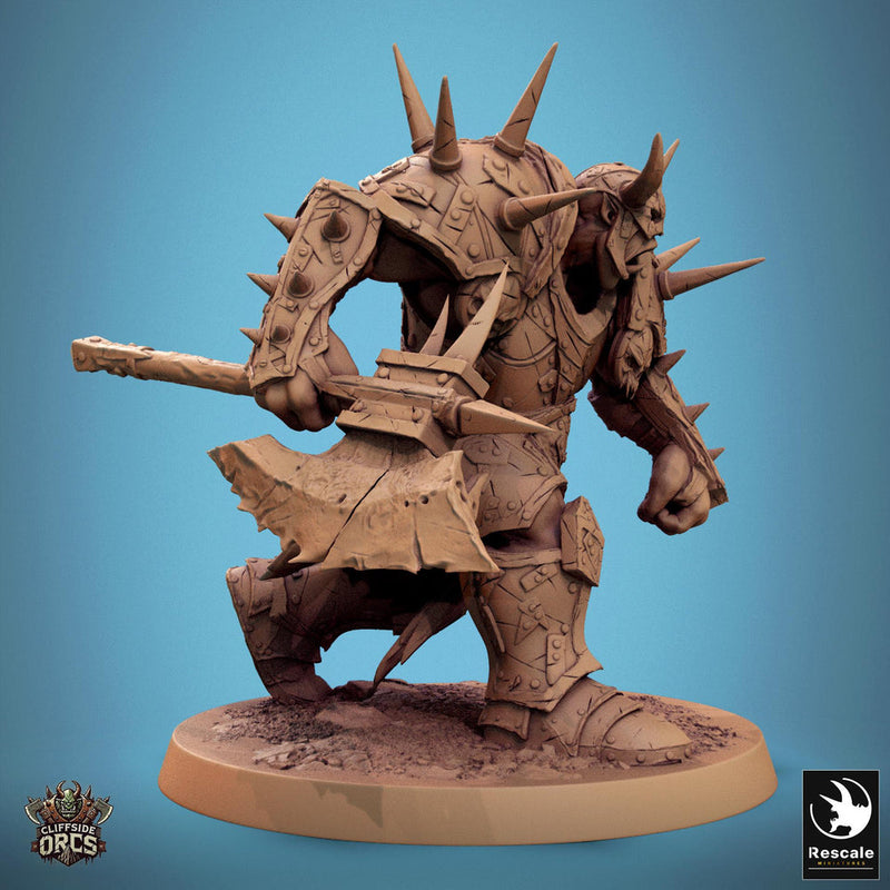 Orc Fighter Barbarian Battle Axe, Half-Orc | Scales: 28mm,32mm ,,54mm,75mm,100mm  Megaboss | Dungeons & Dragons 5e |Pathfinder - Only-Games
