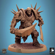 Orc Fighter Barbarian Dual Swords, Half-Orc | Scales: 28mm,32mm ,,54mm,75mm,100mm  Megaboss | Dungeons & Dragons 5e |Pathfinder - Only-Games