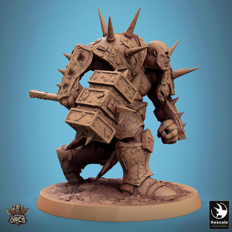 Orc Fighter Barbarian Battle Hammer, Half-Orc | Unpainted Scales: 28mm,32mm ,,54mm,75mm,100mm  Megaboss | Dungeons & Dragons 5e |Pathfinder - Only-Games