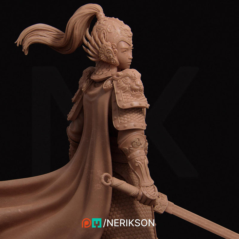Human Female Fighter Battlemaster,Paladin, also Helmet PC / NPC Unpainted D&D 5e | 28mm,32mm,54mm,75mm,100mm,140mm | Pathfinder|NERIKSON - Only-Games