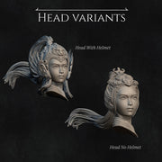 Human Female Fighter Battlemaster,Paladin, also Helmet PC / NPC Unpainted D&D 5e | 28mm,32mm,54mm,75mm,100mm,140mm | Pathfinder|NERIKSON - Only-Games