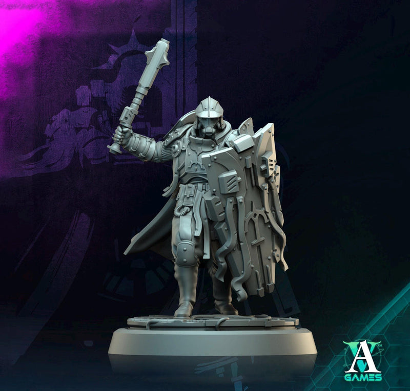 Sci-Fi Miniature Soldier Army Veteran | 28mm,32mm, 54mm, 75mm,100mm Scales | Resin Mini | Morior Shocktrooper TPG | Archvillain Games - Only-Games