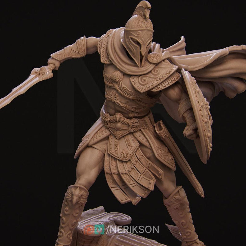Human Fighter, Perseus PC / NPC Unpainted Miniature | 28mm, 32mm,54mm,75mm, 100mm Scales | Dungeons and Dragons Pathfinder | NERIKSON - Only-Games