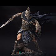 Human Fighter, Perseus PC / NPC Unpainted Miniature | 28mm, 32mm,54mm,75mm, 100mm Scales | Dungeons and Dragons Pathfinder | NERIKSON - Only-Games