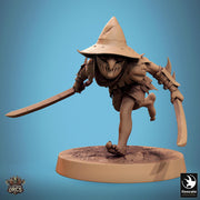 Goblin Dual Swords Fighter | D&D 5e UNPAINTED | 28mm, 32mm,54mm,75mm, 100mm scale| Pathfinder | Figure for Painting| Rescale Miniatures - Only-Games