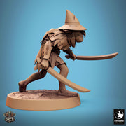 Goblin Dual Swords Fighter | D&D 5e UNPAINTED | 28mm, 32mm,54mm,75mm, 100mm scale| Pathfinder | Figure for Painting| Rescale Miniatures - Only-Games