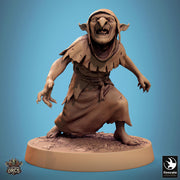 Goblin Shaman Sorcerer | D&D 5e UNPAINTED | 28mm, 32mm,54mm,75mm, 100mm scale| Pathfinder | Figure for Painting| Rescale Miniatures - Only-Games