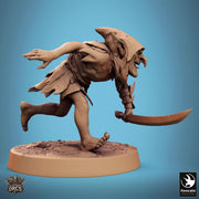 Goblin with Swords Fighter | D&D 5e UNPAINTED | 28mm, 32mm,54mm,75mm, 100mm scale| Pathfinder | Figure for Painting| Rescale Miniatures - Only-Games