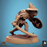 Goblin Sword and Shield Fighter | D&D 5e UNPAINTED | 28mm, 32mm,54mm,75mm, 100mm scale| Pathfinder | Figure for Painting| Rescale Miniatures - Only-Games