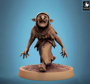 Goblin Shaman Sorcerer | D&D 5e UNPAINTED | 28mm, 32mm,54mm,75mm, 100mm scale| Pathfinder | Figure for Painting| Rescale Miniatures - Only-Games