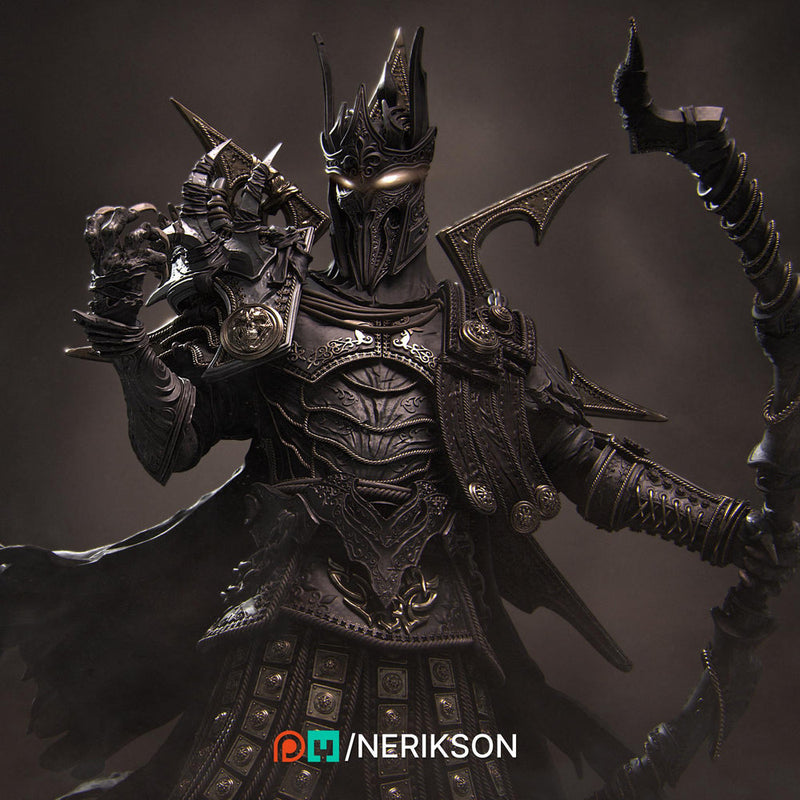 Death Knight Sharpshooter Undead Monster Unpainted Miniature | 28mm,32mm,54mm,75mm, 100mm, 140mm Scales | D&D 5E Pathfinder | NERIKSON - Only-Games