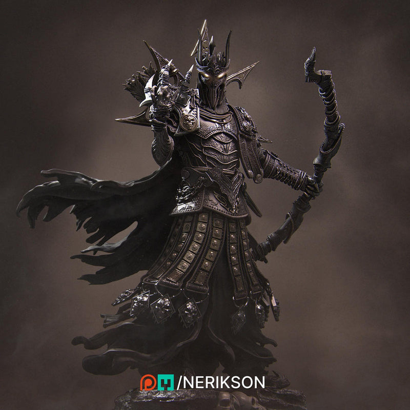 Death Knight Sharpshooter Undead Monster Unpainted Miniature | 28mm,32mm,54mm,75mm, 100mm, 140mm Scales | D&D 5E Pathfinder | NERIKSON - Only-Games