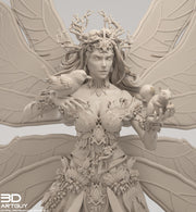 Fairy Queen, Fey Fairy Winged Female Druid PC or NPC D&D 5e | 28mm, 32mm,54mm,75mm, 100mm Scales | Dungeons and Dragons | Pathfinder | - Only-Games