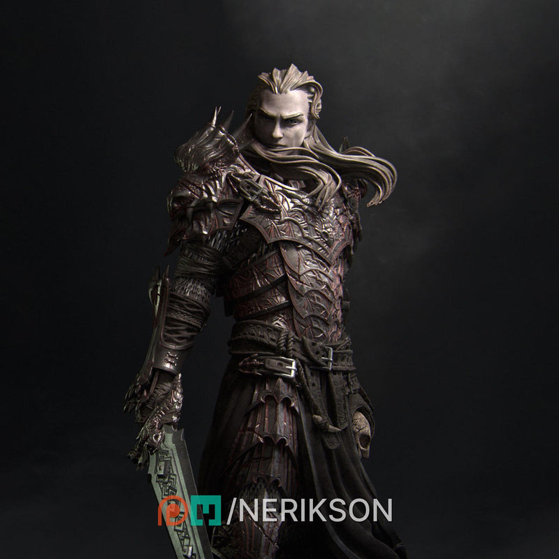Fighter, Paladin, Oathbreaker PC / NPC Unpainted Miniature | 6 Sizes/Scales Exclusive | Dungeons & Dragons | NERIKSON - Only-Games