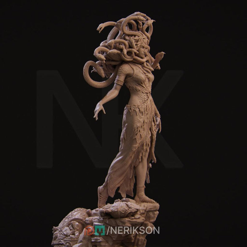 Medusa Monstrosity D&D Monster Unpainted Miniature | 28mm, 32mm, 54mm,75mm, 100mm, 140mm Scales | Dungeons and Dragons Pathfinder | NERIKSON - Only-Games