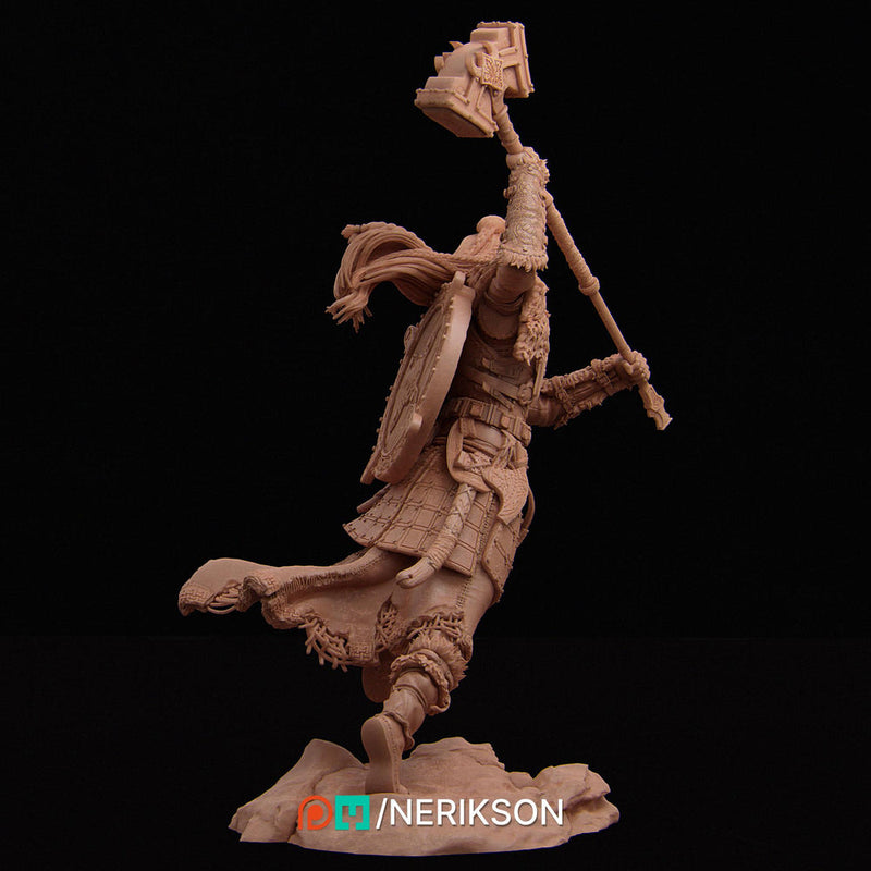 Female Fighter, Ranger, Cleric also w/ Helm PC/ NPC DnD, Unpainted | 28mm,32mm,54mm,75mm,100mm,140mm |Dungeons & Dragons Pathfinder|NERIKSON - Only-Games