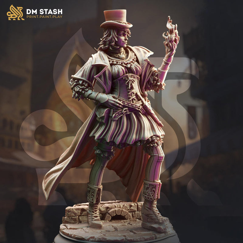 Human Female Arcane Trickster Rogue, Thief | 28mm, 32mm,54mm,75mm, 100mm Scale Resin Miniature | Dungeons and Dragons Pathfinder | DM Stash - Only-Games