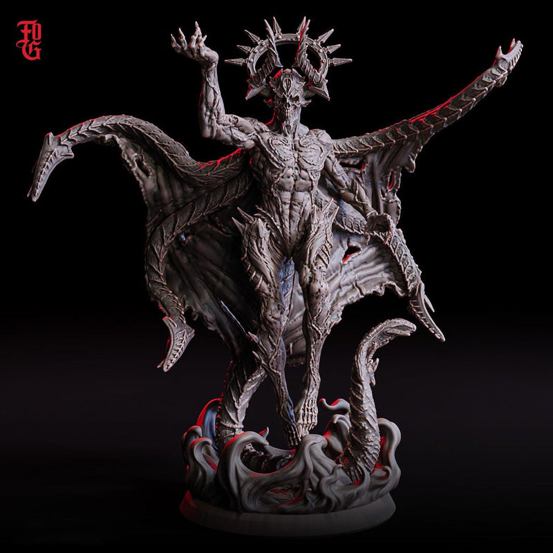 Demon, Devil, Lich, Fiend, Undead | 28mm,32mm,54mm,75mm,100mm Scale Resin Miniature | Dungeons and Dragons D&D 5e Pathfinder | Flesh of Gods - Only-Games