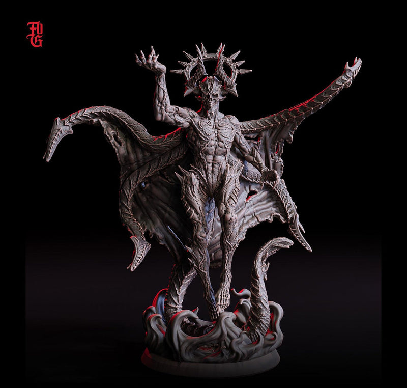 Demon, Devil, Lich, Fiend, Undead | 28mm,32mm,54mm,75mm,100mm Scale Resin Miniature | Dungeons and Dragons D&D 5e Pathfinder | Flesh of Gods - Only-Games