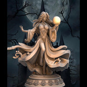Female Sorcerer, Wizard, Druid PC NPC Unpainted Miniature figure | 28mm,32mm,54mm,75mm,100mm Scales |  Dungeons & Dragons DnD 5e Pathfinder - Only-Games