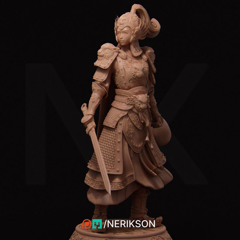 Human Female Fighter Battlemaster,Paladin, also Helmet PC / NPC Unpainted D&D 5e | 28mm,32mm,54mm,75mm,100mm,140mm | Pathfinder|NERIKSON - Only-Games