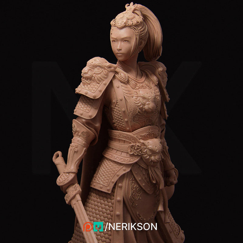 Human Female Fighter Battlemaster,Paladin, also Helmet PC / NPC Unpainted D&D 5e | 28mm,32mm,54mm,75mm,100mm,140mm | Pathfinder|NERIKSON - Only-Games