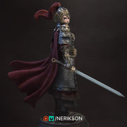 Human Female Fighter Battlemaster,Paladin, also Helmet PC / NPC Unpainted D&D 5e | 28mm,32mm,54mm,75mm,100mm,140mm | Pathfinder|NERIKSON - Only-Games