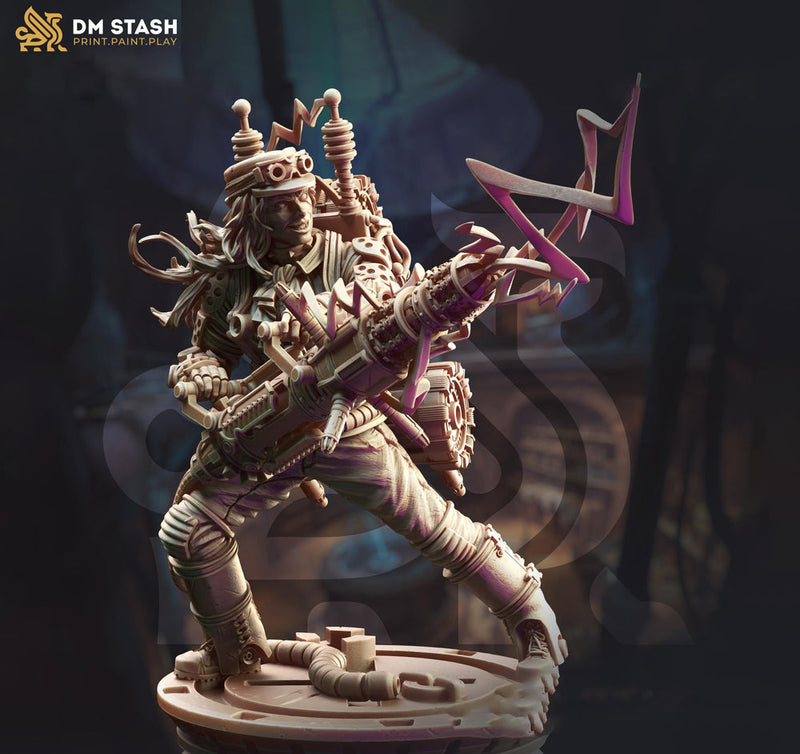 Human Female Artificer Artillerist PC/ NPC Mini | 28mm,32mm,54mm,75mm,100mm Scale | Dungeons and Dragons 5e  | Pathfinder | DM Stash - Only-Games