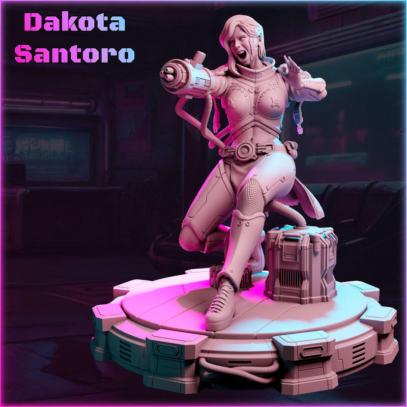 Female Sci-Fi Warrior Soldier, PC NPC Unpainted Resin Miniature | NSFW Topless version | 28mm, 32mm,54mm, 75mm, 100mm Scales | DnD 5e - Only-Games
