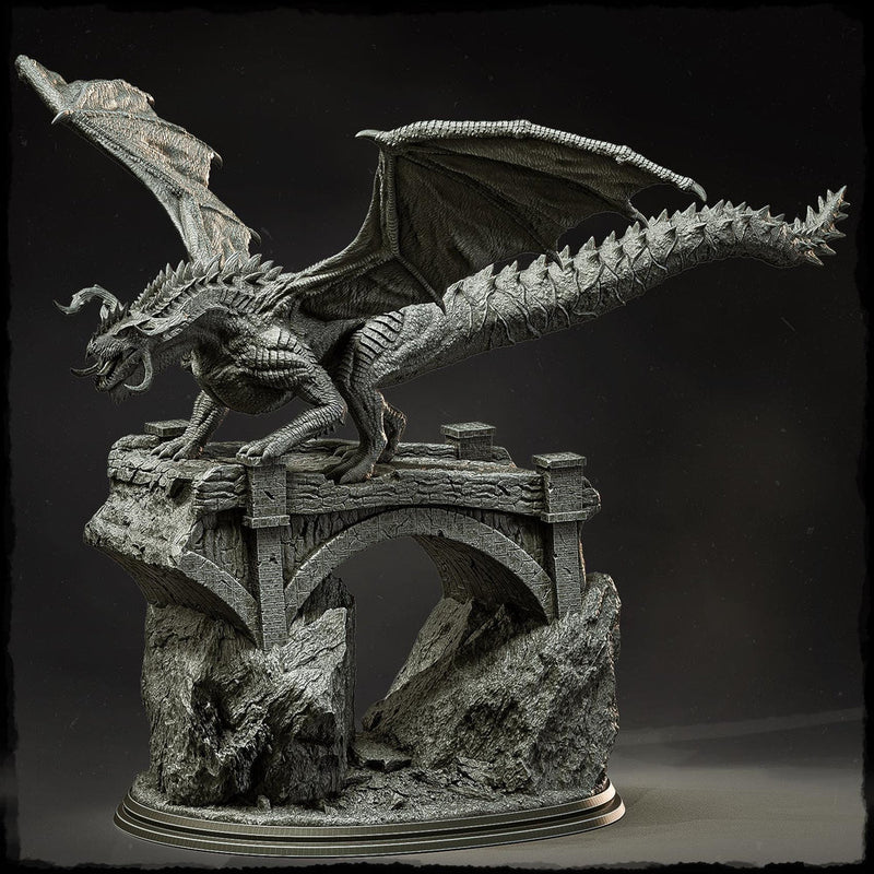 Chromatic Dragon (4 sizes) D&D  Miniature |  220mm Long, 230mm Wing Span | Resin Dragon Statue | Figurine | Dungeons and Dragons 5e - Only-Games