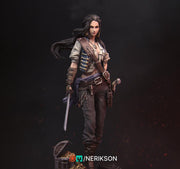 Female Rogue Swashbuckler Pirate PC / NPC Unpainted Miniature | 28mm,32mm,54mm,75mm, 100mm Scales | Dungeons & Dragons Pathfinder | NERIKSON - Only-Games