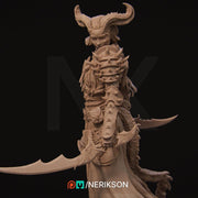 Female Tiefling Rogue Assassin Fighter PC/ NPC Unpainted Figure | 28mm,32mm,54mm,75mm,100mm Scales | Dungeons & Dragons Pathfinder |NERIKSON - Only-Games