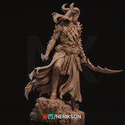 Female Tiefling Rogue Assassin Fighter PC/ NPC Unpainted Figure | 28mm,32mm,54mm,75mm,100mm Scales | Dungeons & Dragons Pathfinder |NERIKSON - Only-Games