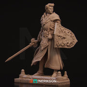 Human Paladin. Cleric, Fighter PC/ NPC Unpainted Figure | 28mm,32mm,54mm,75mm,100mm Scales | Dungeons & Dragons Pathfinder |NERIKSON - Only-Games