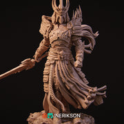 Death Knight Undead Lich Monster Unpainted Miniature | 28mm, 32mm, 54mm,75mm, 100mm Scales | Dungeons & Dragons Pathfinder | NERIKSON - Only-Games