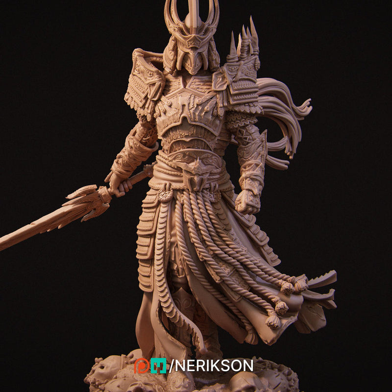 Death Knight Undead Lich Monster Unpainted Miniature | 28mm, 32mm, 54mm,75mm, 100mm Scales | Dungeons & Dragons Pathfinder | NERIKSON - Only-Games