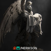 Winged Paladin, Angel, Celestial also version No Helmet PC / NPC Unpainted D&D 5e | 28mm,32mm,54mm,75mm,100mm Scales | Pathfinder| NERIKSON - Only-Games