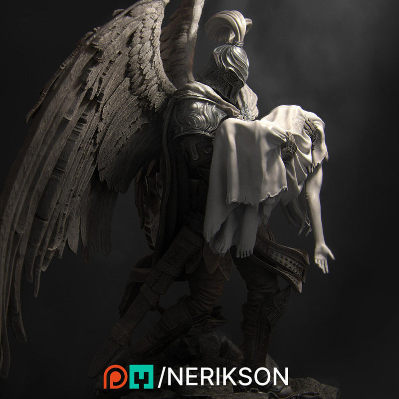 Winged Paladin, Angel, Celestial also version No Helmet PC / NPC Unpainted D&D 5e | 28mm,32mm,54mm,75mm,100mm Scales | Pathfinder| NERIKSON - Only-Games