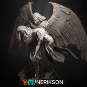 Winged Paladin, Angel, Celestial also version No Helmet PC / NPC Unpainted D&D 5e | 28mm,32mm,54mm,75mm,100mm Scales | Pathfinder| NERIKSON - Only-Games