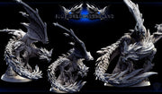 Legendary Chromatic Blue Dragon (4 sizes) D&D Unpainted Miniature | 230mm Height | Resin Figurine | Dungeons and Dragons 5e Pathfinder | - Only-Games