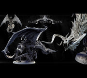Legendary Chromatic Black Dragon (4 sizes) D&D Miniature | 310mm Wing Span,170mm Height | Resin Figurine |Dungeons and Dragons 5e Pathfinder - Only-Games