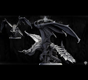 Legendary Chromatic Black Dragon (4 sizes) D&D Miniature | 310mm Wing Span,170mm Height | Resin Figurine |Dungeons and Dragons 5e Pathfinder - Only-Games