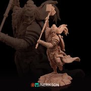 Female Fighter, Ranger, Cleric also w/ Helm PC/ NPC DnD, Unpainted | 28mm,32mm,54mm,75mm,100mm,140mm |Dungeons & Dragons Pathfinder|NERIKSON - Only-Games
