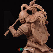 Female Fighter, Ranger, Cleric also w/ Helm PC/ NPC DnD, Unpainted | 28mm,32mm,54mm,75mm,100mm,140mm |Dungeons & Dragons Pathfinder|NERIKSON - Only-Games