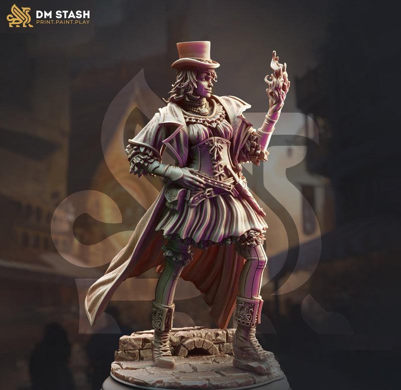 Human Female Arcane Trickster Rogue, Thief | 28mm, 32mm,54mm,75mm, 100mm Scale Resin Miniature | Dungeons and Dragons Pathfinder | DM Stash - Only-Games