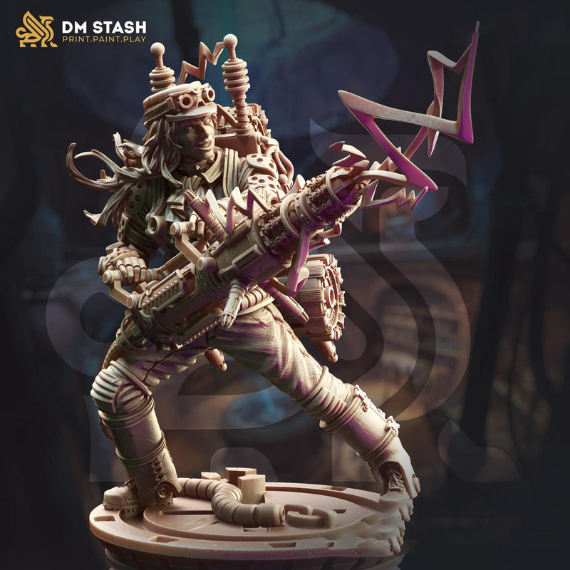 Human Female Artificer Artillerist PC/ NPC Mini | 28mm,32mm,54mm,75mm,100mm Scale | Dungeons and Dragons 5e  | Pathfinder | DM Stash - Only-Games