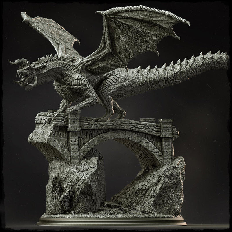 Chromatic Dragon (4 sizes) D&D  Miniature |  220mm Long, 230mm Wing Span | Resin Dragon Statue | Figurine | Dungeons and Dragons 5e - Only-Games