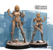 Female Rogue Thief PC / NPC D&D 5e Unpainted Figure | 28mm, 32mm,54mm,75mm,100mm Scales | Dungeons and Dragons Pathfinder | - Only-Games
