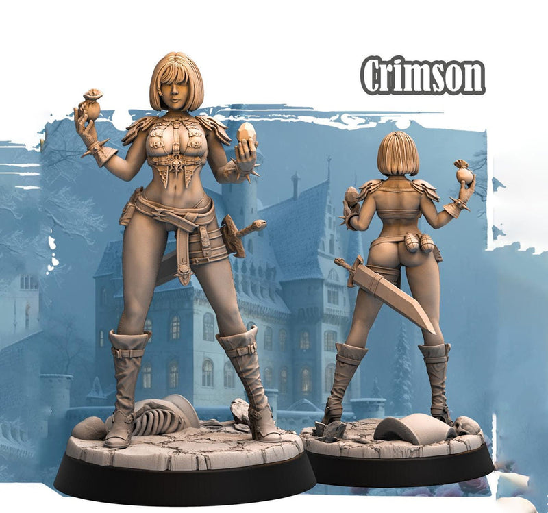 Female Rogue Thief PC / NPC D&D 5e Unpainted Figure | 28mm, 32mm,54mm,75mm,100mm Scales | Dungeons and Dragons Pathfinder | - Only-Games